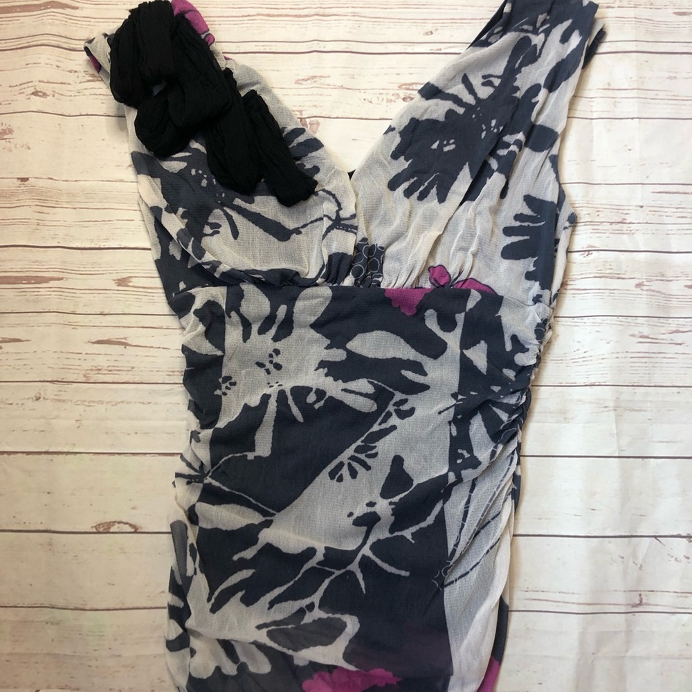 Anthropology blouse v neck floral weston wear